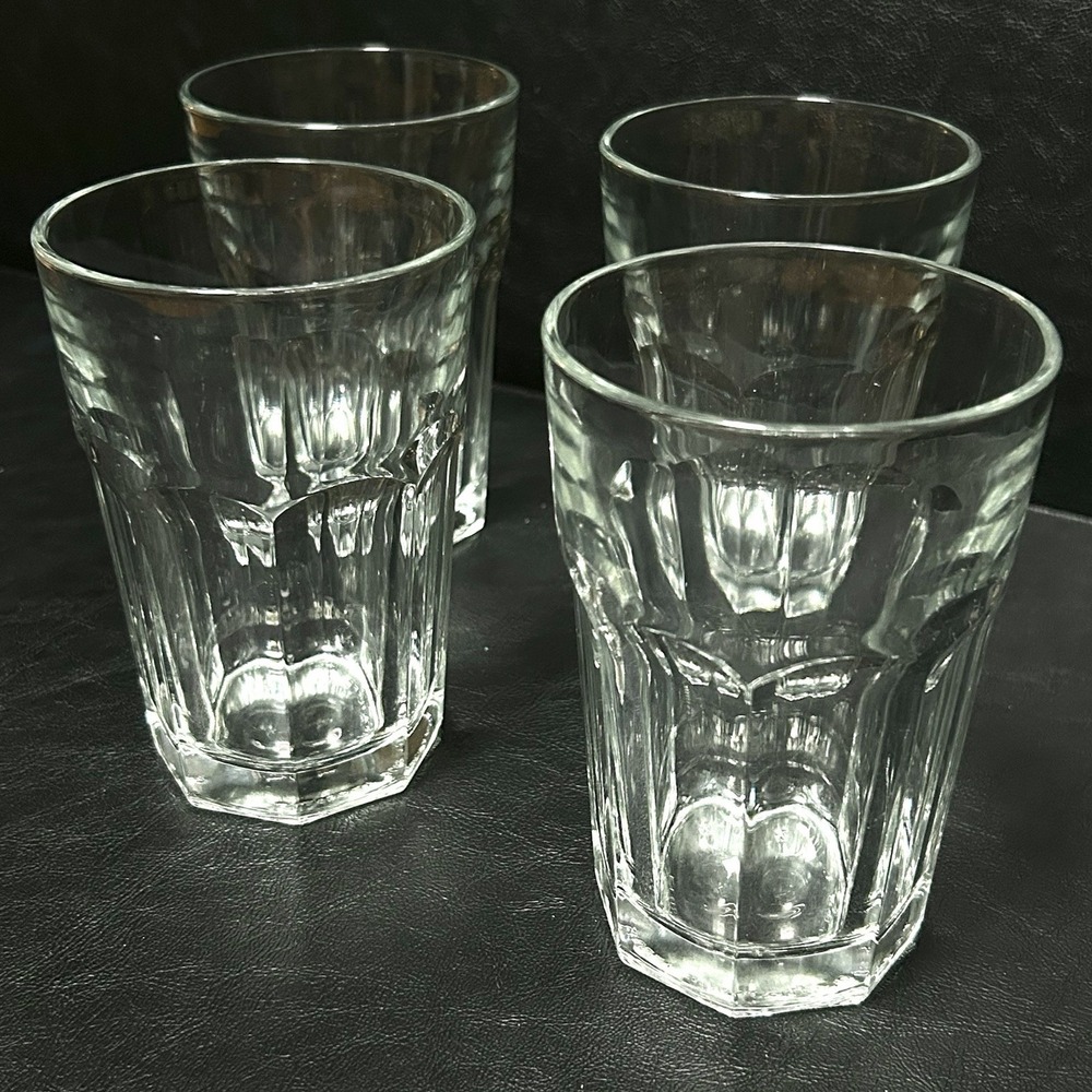 Vintage Libbey Gibraltar Clear Glasses, Set of 4, 5" Drinkware Duratuff